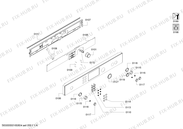 Схема №1 HMT85ML63B с изображением Панель Bosch 00687820