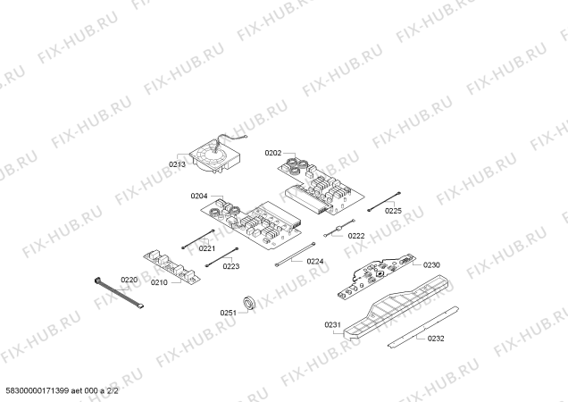 Взрыв-схема плиты (духовки) Siemens EH885DN19E IH6.1 - Flex - Схема узла 02