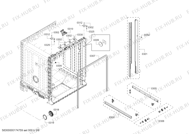 Взрыв-схема посудомоечной машины Kenmore S36KML15UC Kenmore - Схема узла 03