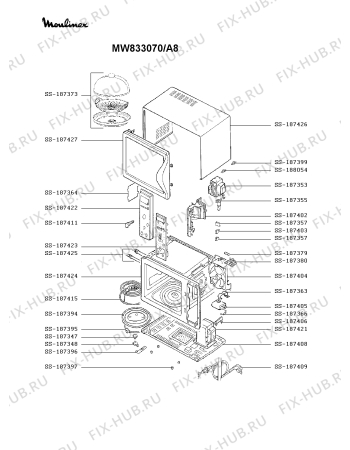 Схема №1 MW869031/A8 с изображением Тарелка для микроволновой печи Moulinex SS-187347