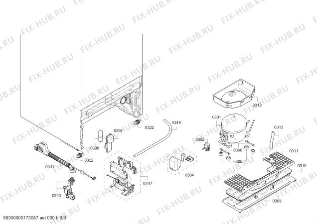 Схема №1 KSW36PW30 с изображением Панель для холодильника Bosch 00747907