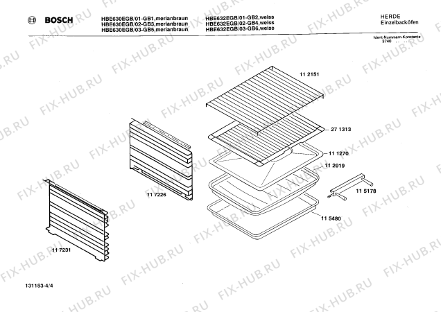 Схема №3 HBE632BGB с изображением Панель для электропечи Bosch 00271725