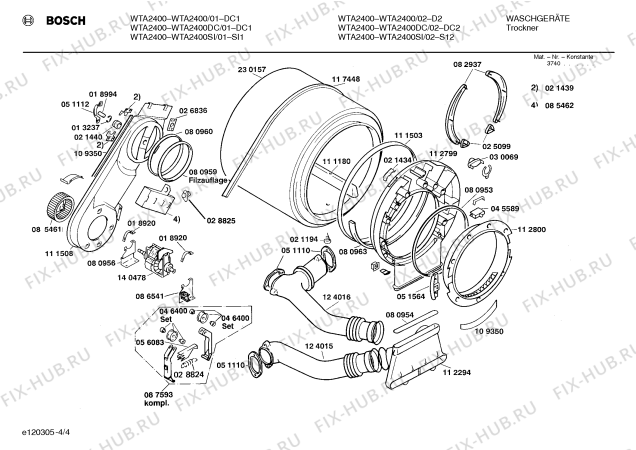 Схема №3 WTA2480FG WTA2480 с изображением Модуль для электросушки Bosch 00056917