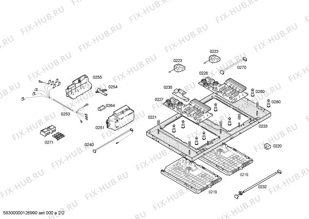 Схема №2 NIB672T14E с изображением Блок подключения для электропечи Bosch 00610490