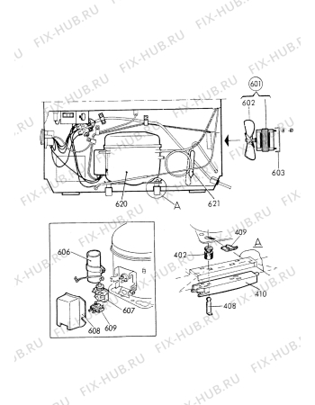 Взрыв-схема холодильника Electrolux TCW1151 - Схема узла Cooling system 017