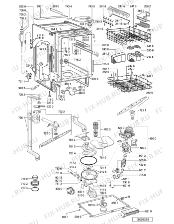 Схема №2 DWI 009 с изображением Обшивка для электропосудомоечной машины Whirlpool 481245372362