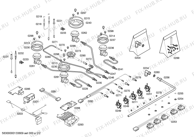 Взрыв-схема плиты (духовки) Bosch PRR726F90E ENC.PRR726F90E 4G+1W FLAME C70F IH5 BOSC - Схема узла 02