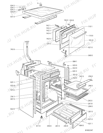 Схема №1 ACM 358 IX с изображением Дверка для электропечи Whirlpool 481245058889