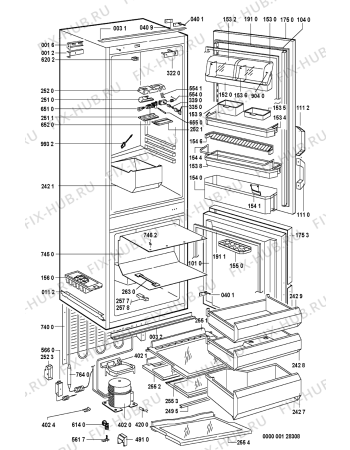 Схема №1 KGI 2920/B/1-L с изображением Тумблер для холодильной камеры Whirlpool 481227718101