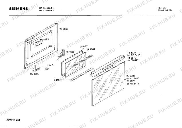 Схема №3 HBE632N69 с изображением Ручка для плиты (духовки) Siemens 00026707