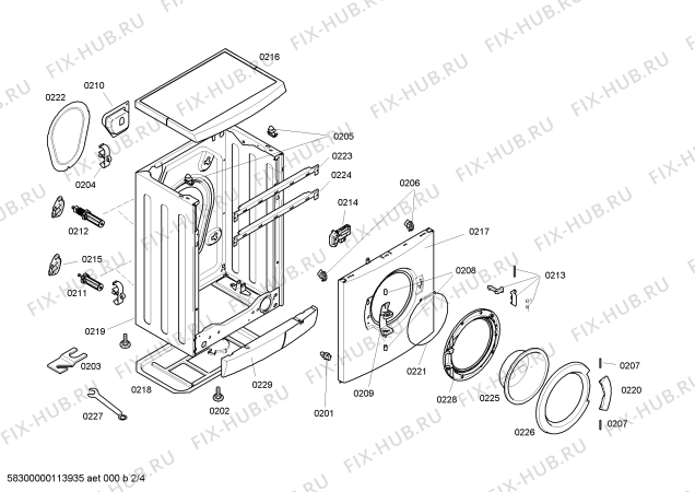 Схема №2 WFC2063 Maxx 4 WFC 2063 с изображением Панель управления для стиральной машины Bosch 00441023