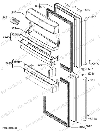 Схема №3 S64034CSX2 с изображением Микромодуль для холодильника Aeg 973925053930005