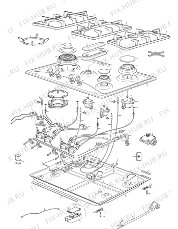 Схема №1 DEGH70WF с изображением Трубка подачи газа для электропечи DELONGHI 029852