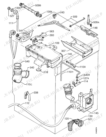 Взрыв-схема стиральной машины Husqvarna Electrolux QW1202H - Схема узла Hydraulic System 272