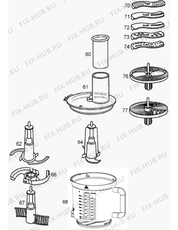 Взрыв-схема кухонного комбайна BRAUN TributeCollection food processor FP 3020 - Схема узла 3