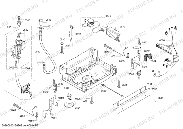 Схема №4 63013023017 с изображением Передняя панель для посудомоечной машины Bosch 00704016