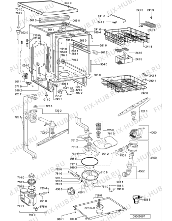 Схема №1 ADP 6600 WH с изображением Модуль (плата) управления для посудомоечной машины Whirlpool 481221838701