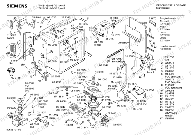 Схема №4 SN24321 с изображением Панель для посудомоечной машины Siemens 00289690