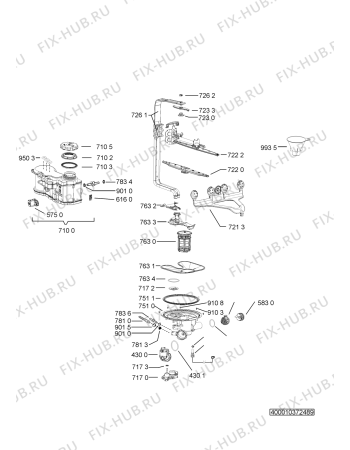 Схема №3 ADP 6930 WH PC с изображением Обшивка для посудомоечной машины Whirlpool 480140102982