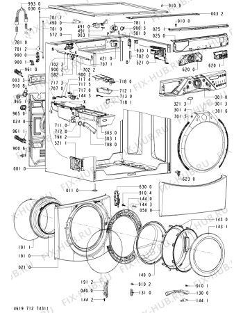 Схема №1 MHWE450WJ00 с изображением Утяжелитель для стиральной машины Whirlpool 480111102462