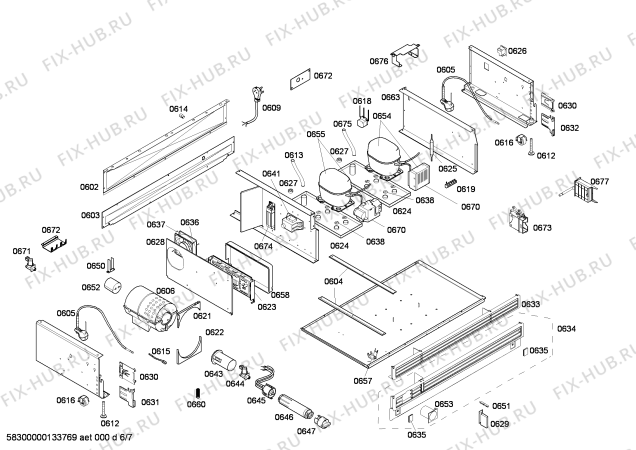 Схема №4 CIB30MIIR7 с изображением Тэн оттайки для холодильной камеры Bosch 00680019