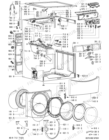 Схема №1 082 WT/GY с изображением Обшивка для стиралки Whirlpool 481245214749