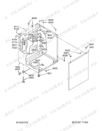 Схема №6 3LTE5243 AWM 911 с изображением Зажим для стиралки Whirlpool 481900352155