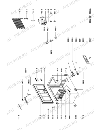 Схема №1 CO CCO 51 OS с изображением Ручка двери для холодильной камеры Whirlpool 481945919409