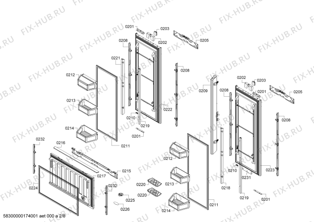 Схема №4 CI36BP01 с изображением Поднос для холодильника Siemens 00740412