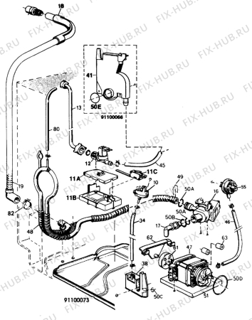 Взрыв-схема посудомоечной машины Husqvarna Electrolux QD92I - Схема узла W20 Pump, Water softener