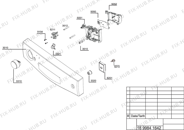 Взрыв-схема посудомоечной машины Beko BEKO D 5543 FW (7612284242) - EXPLODED WIEV (MAIN BADY)