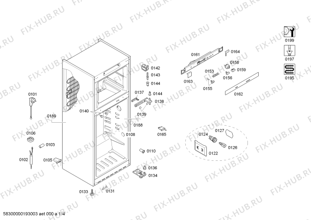 Схема №1 KD32NVI20K с изображением Ручка двери для холодильника Siemens 12016069