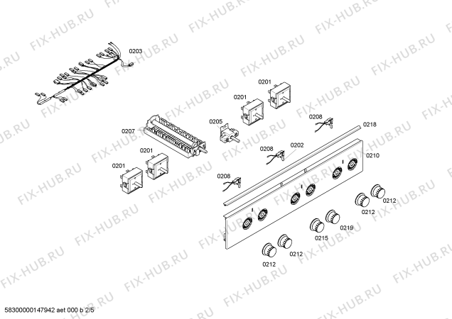 Схема №2 HC422210C с изображением Ручка конфорки для духового шкафа Siemens 00619794