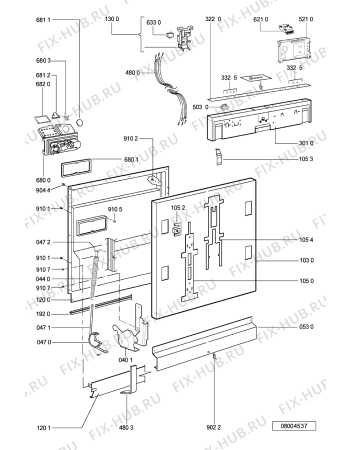 Схема №1 GSXK 7316 -n.prod. с изображением Микромодуль для посудомоечной машины Whirlpool 481221479761