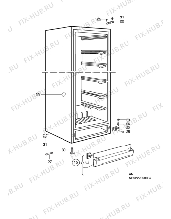 Взрыв-схема холодильника Privileg 898710_41058 - Схема узла C10 Cabinet