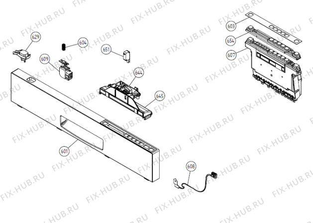 Взрыв-схема посудомоечной машины Gorenje MSE 860 FBKS UK   -SS FH (900001246, DW20.3) - Схема узла 06