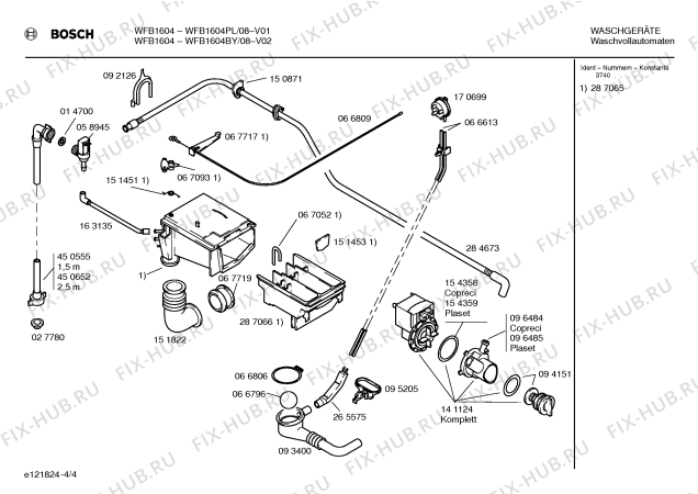 Схема №3 WFB1604PL WFB1604 с изображением Кабель для стиралки Bosch 00353552