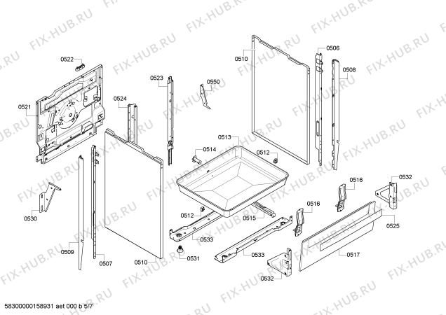 Схема №2 HCE748221 с изображением Инструкция по эксплуатации для плиты (духовки) Bosch 00725265
