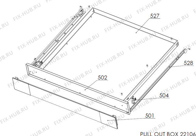 Взрыв-схема вытяжки Gorenje O825 S A46002014 RU   -SS B-I (900000606, A46002014) - Схема узла 04