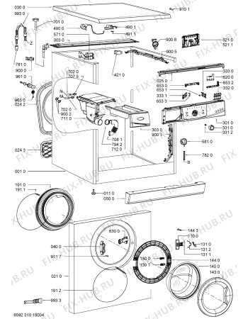 Схема №1 AWO/D 43425 с изображением Микромодуль для стиральной машины Whirlpool 481075160816