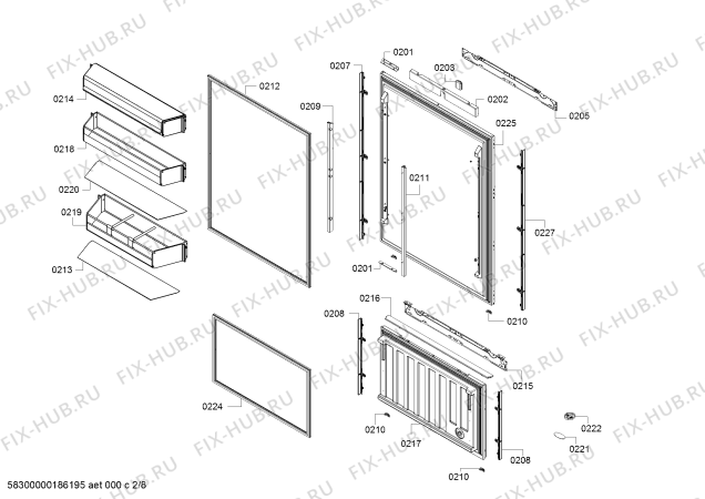 Схема №4 RB472301 Gaggenau с изображением Контейнер для овощей для холодильной камеры Bosch 00772493