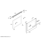 Схема №5 HBN56W350E Horno bosch indep.multif.3d inox e2 с изображением Передняя часть корпуса для духового шкафа Bosch 00448523