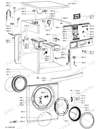 Схема №1 WA PLUS 624 TDi с изображением Микромодуль для стиральной машины Whirlpool 481010455476