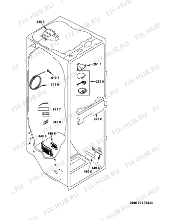 Взрыв-схема холодильника Whirlpool S20RSS33A1 (F090521) - Схема узла