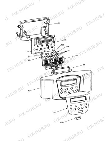 Взрыв-схема кофеварки (кофемашины) DELONGHI ECA 14500 MAGNIFICA - Схема узла 2