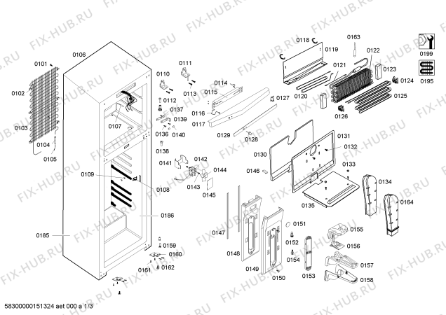 Схема №3 KSU297234H BOSCH с изображением Реле для холодильной камеры Bosch 00603624
