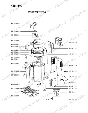 Схема №1 VB5120US/7ZA с изображением Ручка для дозатора напитков Krups MS-621844