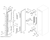 Схема №4 RF463703 с изображением Дверь для холодильной камеры Bosch 00713204