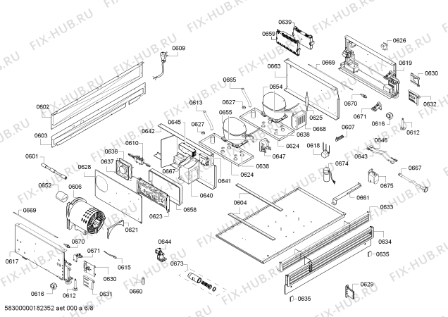 Схема №4 RB492701 с изображением Стеклопанель для холодильника Bosch 00749409