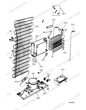 Взрыв-схема холодильника Whirlpool WRM 482 IX - Схема узла